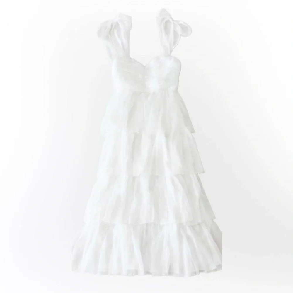 Lulus White Tiered Dress - Picture 1 of 3